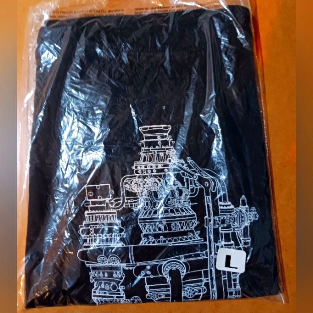 SpaceX Tshirt Large Black White Short Sleeve Retail $30